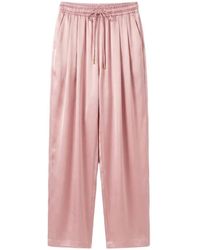 Danamé - Drawstring Satin-Finish Trousers - Lyst