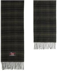 Woolrich - Check-Pattern Fringed Scarf - Lyst