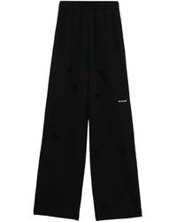 we11done - Logo-embroidered Cotton Track Pants - Lyst