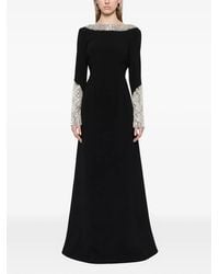 Dina Melwani - Crystal-Embellished Open-Back Gown - Lyst