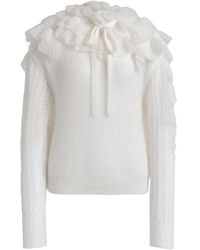 Alberta Ferretti - Ruffled Tie Sweater - Lyst