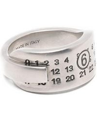 MM6 by Maison Margiela - Numeric Signature And Multi-Band Ring - Lyst