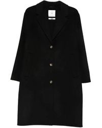 SOLOTRE - Single-Breasted Notched-Lapels Coat - Lyst
