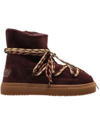 Inuikii - Bottines Après-Ski Double Tie En Daim - Lyst