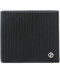 Giorgio Armani - Portafoglio Bi-Fold Goffrato - Lyst