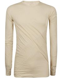 Rick Owens - Double Katoenen T-Shirt Met Lange Mouwen - Lyst