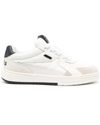 Palm Angels - University Logo-print Low-top Leather Trainers - Lyst