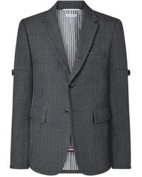 Thom Browne - Manteau En Laine À Carreaux Prince De Galles - Lyst