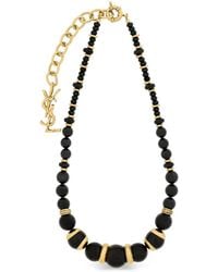 Saint Laurent - Loulou Beaded Necklace - Lyst