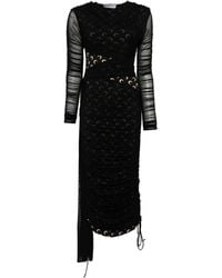 Marine Serre - Drapiertes Kleid Mit Sichelmond-Print - Lyst