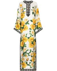 Dolce & Gabbana - Roseprint Caftan - Lyst