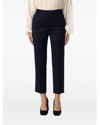 Hanita - Pinstripe-Pattern Trousers - Lyst