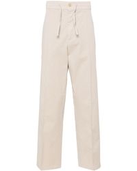 Canali - Pantalones ajustados de talle medio - Lyst
