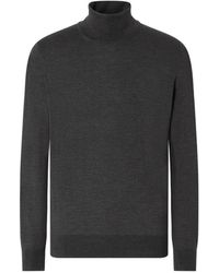 ZEGNA - Dark Mélange Cashseta Turtleneck Sweater - Lyst