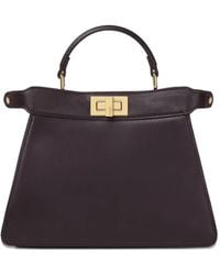 Fendi - Small Peekaboo Iseeu Leather With Cavallino Lining Bags - Lyst