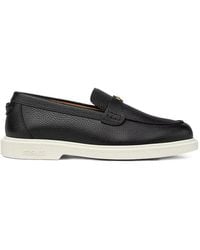 Versace - Medusa Plaque Round Toe Loafers - Lyst