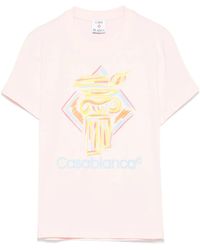 CASABLANCA - Camiseta de estampado de columna de diamante de - Lyst
