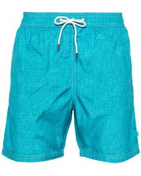 Paul & Shark - Shark-charm Textil-print Swim Shorts - Lyst