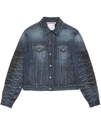 Acne Studios - Denim Jack Met Patchwork - Lyst
