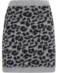 FEDERICA TOSI - Minifalda con motivo de leopardo - Lyst