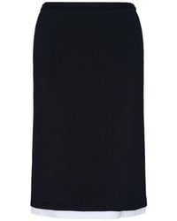 N°21 - Layered-Trim Knitted Skirt - Lyst