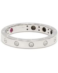 Roberto Coin - 18Kt Witgouden Pois Moi Smalle Ring - Lyst