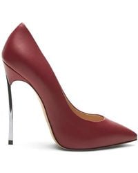 Casadei - Blade Minorca Leather Pumps - Lyst