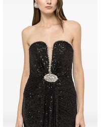 Nissa - Crystal-Embellished Sequinned Maxi Dress - Lyst