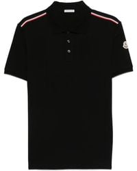 Moncler - Stripe-Detail Polo Shirt - Lyst