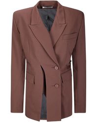 OTTOLINGER - Split-Detail Buttoned Blazer - Lyst