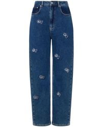 Moschino - High-Rise Tapered Jeans - Lyst