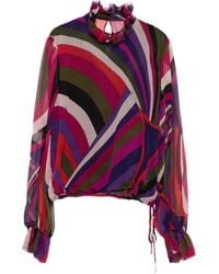 PUCCI - Iride-Print Blouse - Lyst