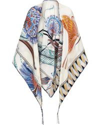Ferragamo - Pañuelo de seda con estampado floral - Lyst