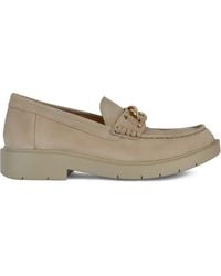 Geox - Spherica Chain-Link Suede Loafers - Lyst
