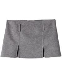 Miu Miu - Double Cashmere And Wool Mini Skirt - Lyst
