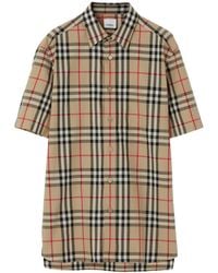 Burberry - Vintage Check Pattern Cotton Shirt - Lyst