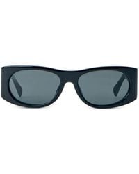 Jacquemus - Lunettes De Soleil Rectangulaires À Logo Gravé - Lyst