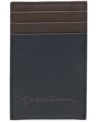 Giorgio Armani - Logo-Print Leather Cardholder - Lyst