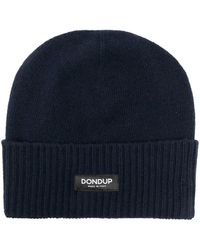 Dondup - Logo-Patch Ribbed Beanie - Lyst