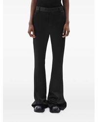 Ann Demeulemeester - Pantalon En Satin Adri À Coupe Évasée - Lyst
