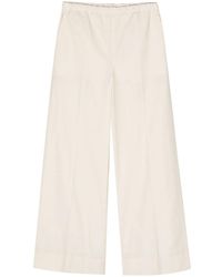 Moncler - Pantaloni A Gamba Ampia Con Vita Elasticizzata - Lyst