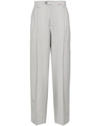 Marni - Logo-Embroidered Wool Trousers - Lyst