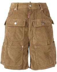 DSquared² - Multi-pocket Corduroy Knee-length Shorts - Lyst