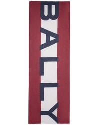 Bally - Ausgefranster Schal Mit Intarsien-Logo - Lyst