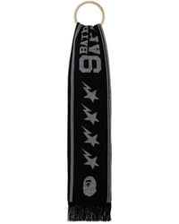 A Bathing Ape - Sciarpa Con Logo Jacquard - Lyst