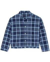 Fortela - Peter Checkered Cotton Shirt Jacket - Lyst