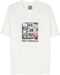 New Balance - T-shirt Met Print - Lyst