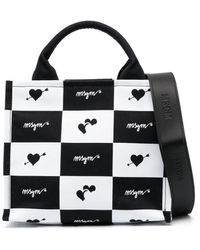 MSGM - Handtasche mit Logo-Print - Lyst