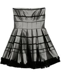 Tessitura - Babydoll Pleated Mini Dress - Lyst