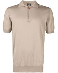 Kiton - Short-sleeved Zip-up Polo Shirt - Lyst